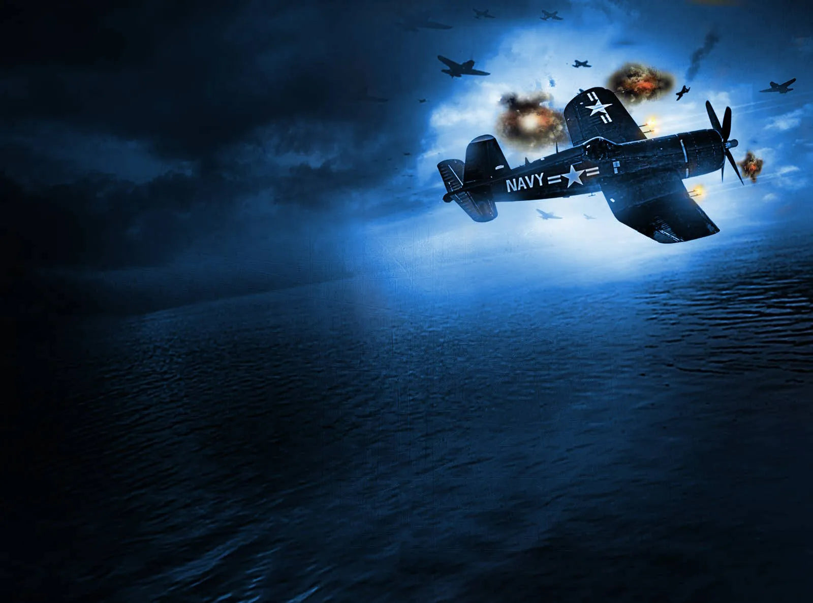 Battle airplane background