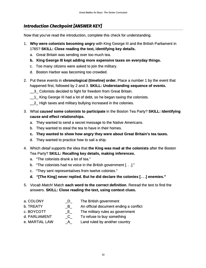Curriculum for The American Revolution (Digital Download)