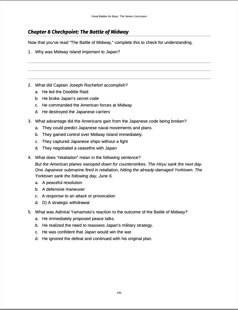 Curriculum for WWII Pacific (Digital Download)