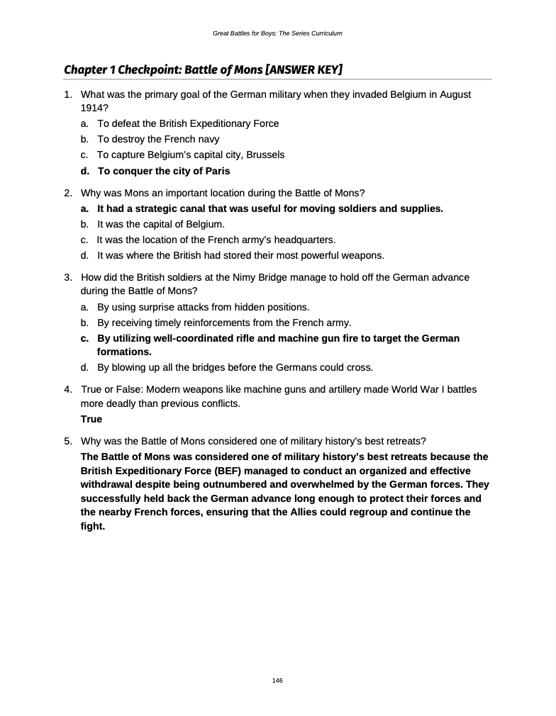 Curriculum for World War One (Digital Download)