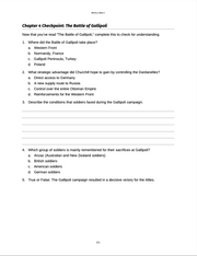 Curriculum for World War One (Digital Download)