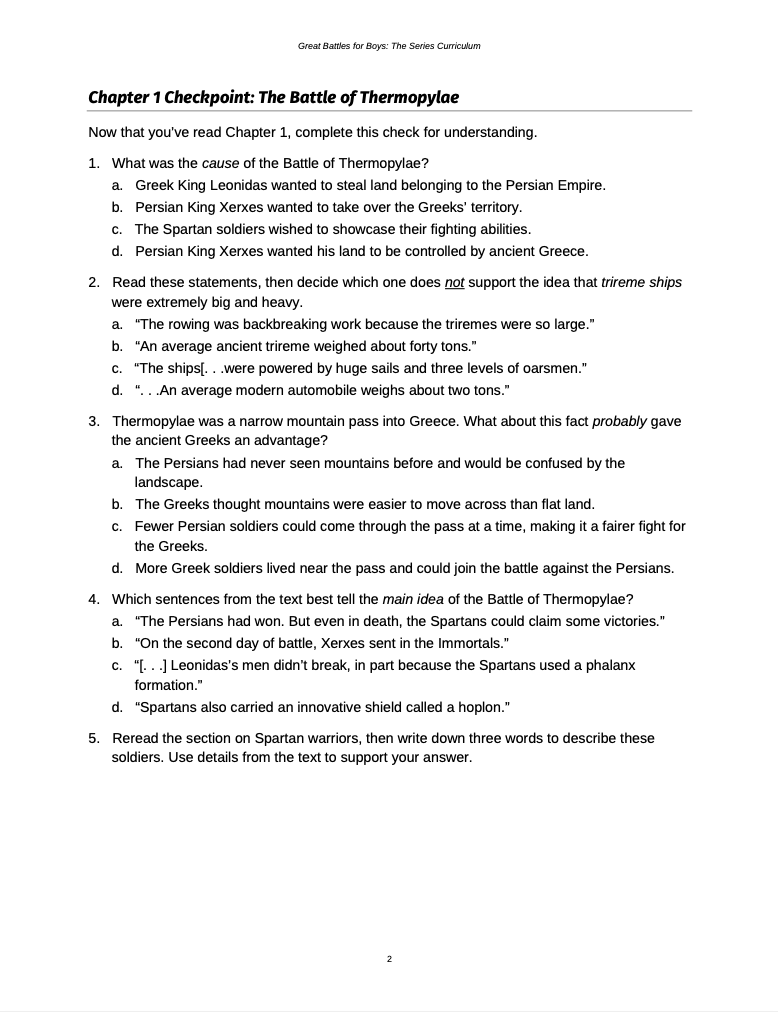 Curriculum for Ancients to Middle Ages (Digital Download)