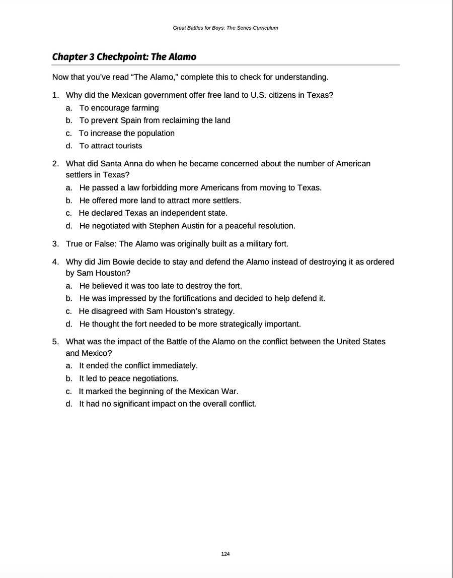 Curriculum for Bunker Hill to WWI (Digital Download)