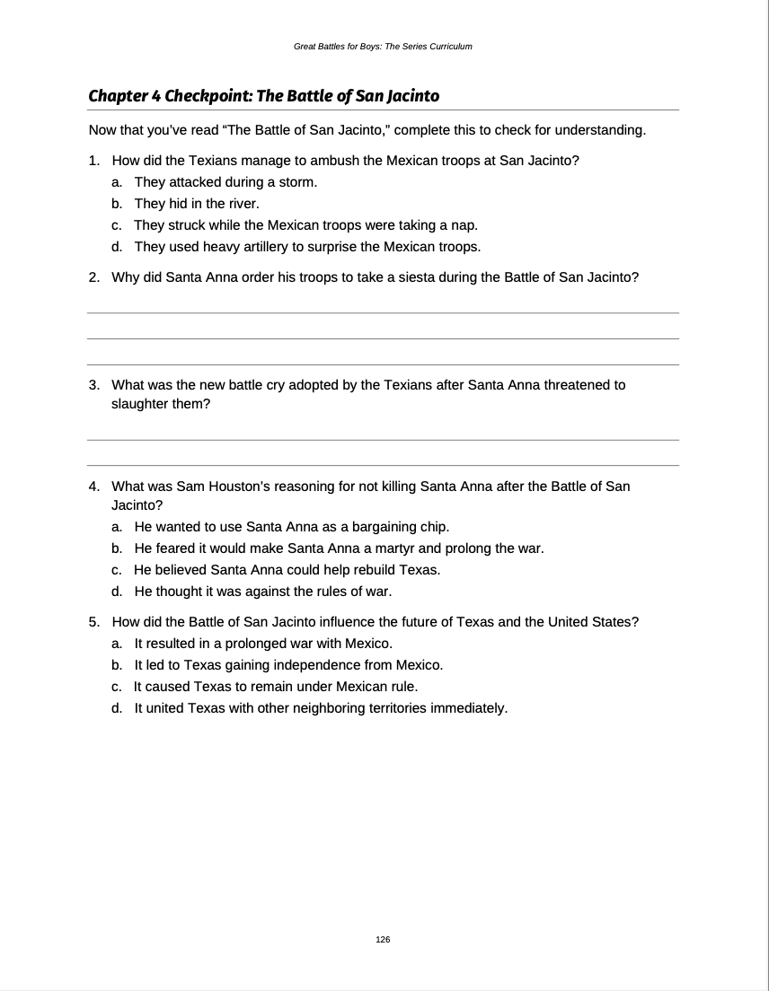 Curriculum for Bunker Hill to WWI (Digital Download)