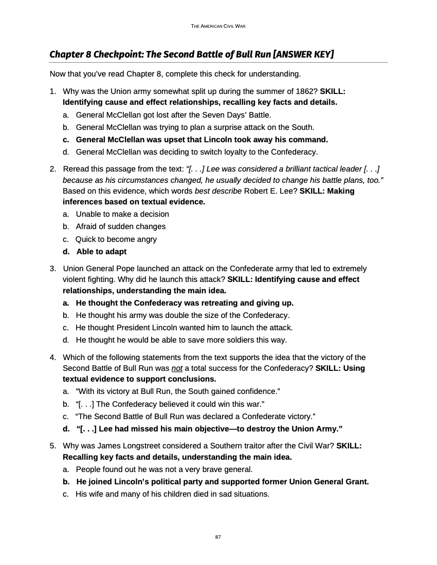 Curriculum for The Civil War (Digital Download)