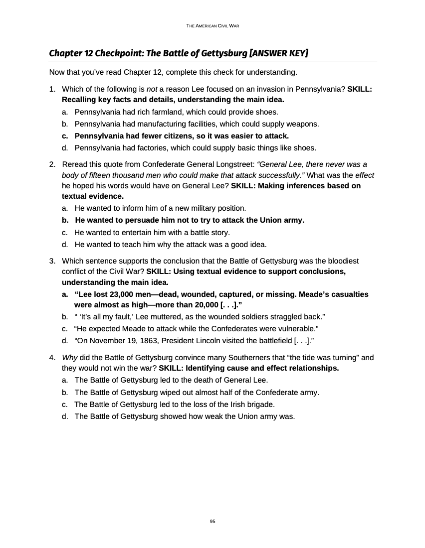 Curriculum for The Civil War (Digital Download)