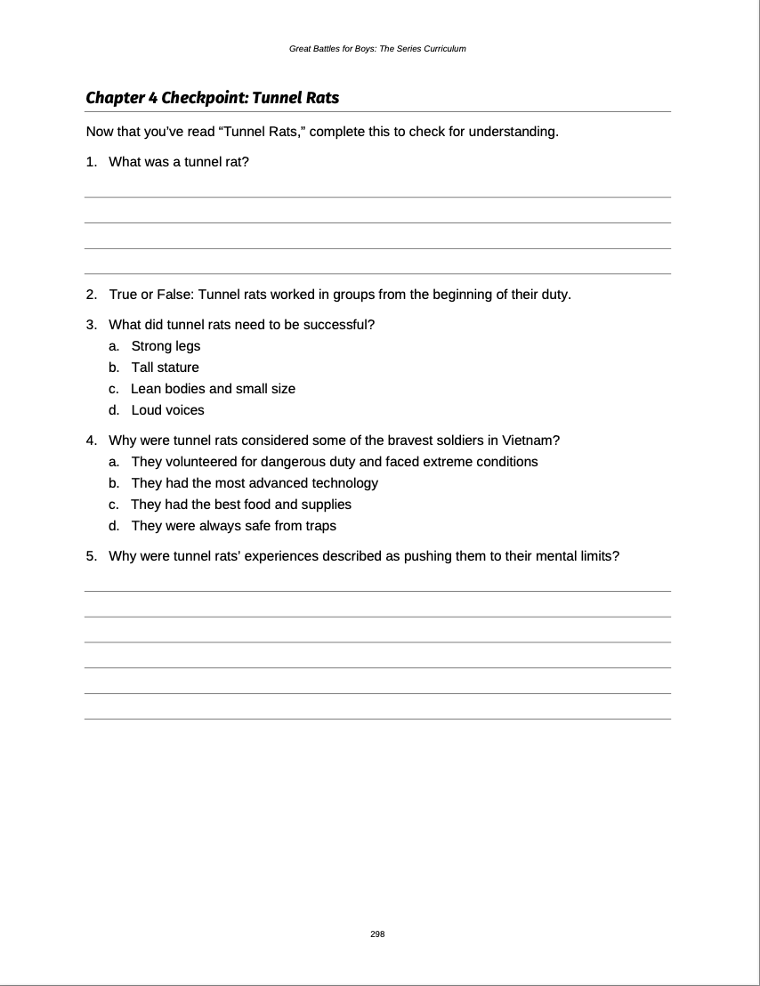 Curriculum for The Vietnam War (Digital Download)
