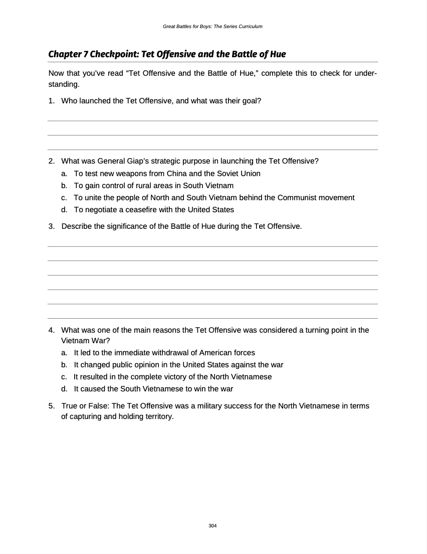 Curriculum for The Vietnam War (Digital Download)